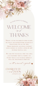 D016 Napkin Thank you Note: D016 Menu