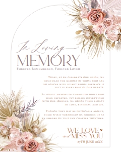 D016 In Loving Memory Sign 8x10: D016 Wedding Signage Bundles