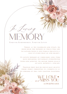 D016 In Loving Memory Sign 5x7: D016 Wedding Signage Bundles