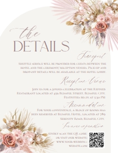 D016 Detail Card Vertical 4.25x5.5: D016 Wedding Bundle