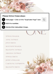 D016 Seating Chart Card 5x7: D016 Wedding Signage Bundles