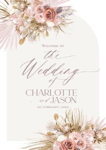 D016 Welcome Sign Vertical A1: D016 Wedding Signage Bundles