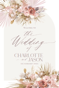 D016 Welcome Sign Vertical 24x36: D016 Wedding Signage Bundles