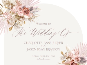 D016 Welcome Sign Horizontal 24x18: D016 Wedding Signage Bundles