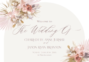 D016 Welcome Sign Horizontal A2: D016 Wedding Signage Bundles