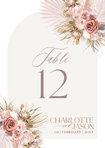 D016 Table Number 5x7: D016 Wedding Signage Bundles