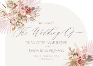 D016 Welcome Sign Horizontal A1: D016 Wedding Signage Bundles