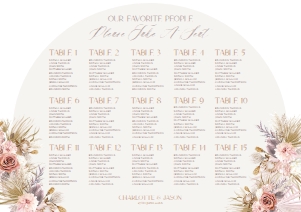 D016 Seating Chart Horizontal A2: D016 Wedding Signage Bundles