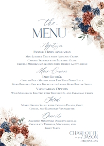 D019 Menu 5x7: D019 Menu