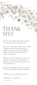 D026 Napkin Thank You Note 4x9 A: D026 Wedding Bundle