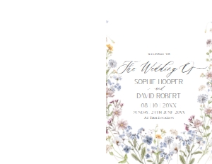 D026 Wedding Program design preview