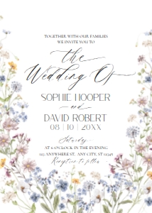 D026 Wedding Invite Front: D026 Wedding Suite