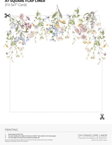 D026 Envelope Liner A7 Square Flap: D026 Wedding Suite