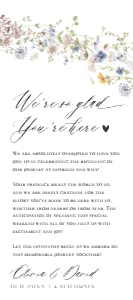 D026 Wedding Itinerary 4x9 B: D026 Wedding Itinerary