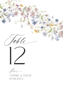 D026 Table Number 5x7: D026 Table Number