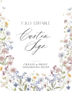 D026 Custom Sign 8x10: D026 Wedding Bundle