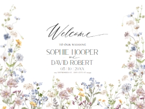 D026 Welcome Sign Horizontal 24x18: D026 Wedding Bundle