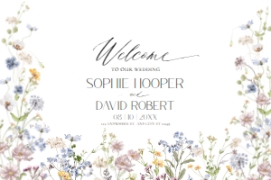 D026 Welcome Sign Horizontal 36x24: D026 Wedding Bundle