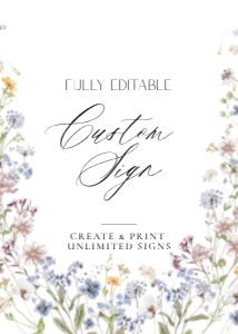 D026 Custom Sign 5x7: D026 Wedding Bundle