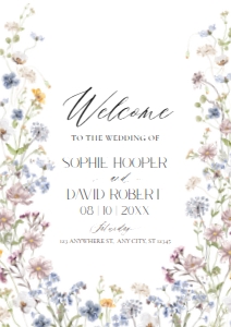 D026 Welcome Sign Vertical A1: D026 Wedding Bundle