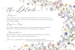 D026 Detail Card Horizontal 6x4: D026 Wedding Suite