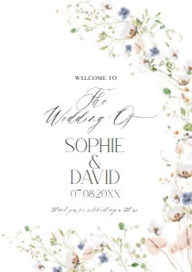 D023 Welcome Sign Vertical B A2: D023 Wedding Signage Bundle