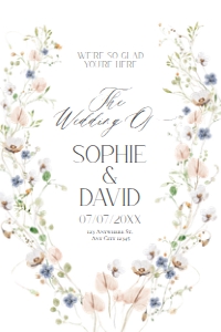 D023 Welcome Sign Vertical C 24x36: D023 Wedding Signage Bundle