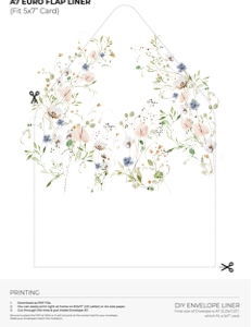 D023 Envelope Liner A7 Euro Flap: D023 Wedding Bundle