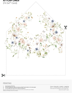 D023 Envelope Liner A7 Regular Flap: D023 Wedding Bundle