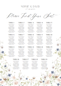 D023 Seating Chart Vertical A2: D023 Wedding Signage Bundle
