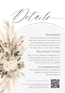 E058 Detail Card Vertical 5x3.5: E058 Wedding Suite