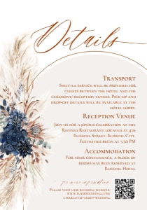 E059 Detail Card Vertical 5x3.5: E059 Wedding Suite