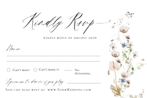 D028 RSVP 6x4: D028 RSVP Card