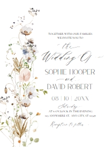 D028 Wedding Invite Front: D028 Wedding Invitation