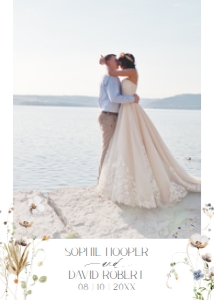 D028 Wedding Invite Back A: D028 Wedding Invitation