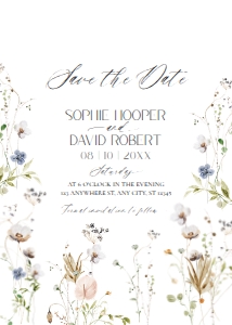 D028 Save The Date Invite 5x7: D028 Save the Date
