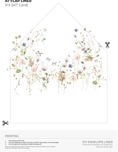 D028 Envelope Liner A7 Regular Flap: D028 Wedding Bundle