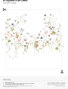 D028 Envelope Liner A7 Square Flap: D028 Wedding Bundle