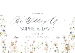 D028 Welcome Sign Horizontal A2: D028 Wedding Signage Bundle