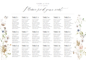 D028 Seating Chart Horizontal A2: D028 Seating Chart Sign