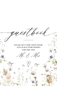 E061 Guestbook Sign 4x6: E061 Reception Signs Bundle