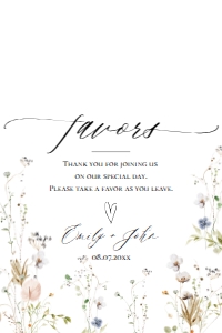 E061 Favors 4x6: E061 Reception Signs Bundle