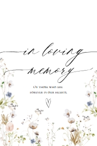 E061 In Loving Memory 4x6: E061 Reception Signs Bundle