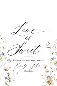 E061 Love Is Sweet 4x6: E061 Reception Signs Bundle