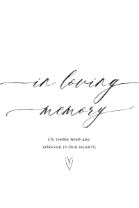 E018 In Loving Memory 4x6: E018 Reception Signs Bundle