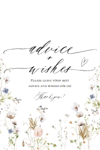 E061 Advice and Wishes 4x6: E061 Reception Signs Bundle