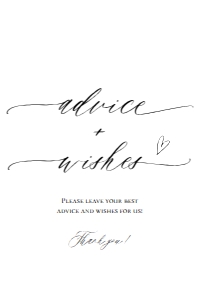 E018 Advice and Wishes 4x6: E018 Reception Signs Bundle