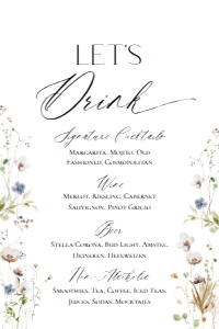 E061 Let's Drink 4x6: E061 Reception Signs Bundle