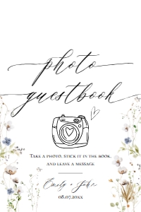 E061 Photo Guest Book 4x6: E061 Reception Signs Bundle