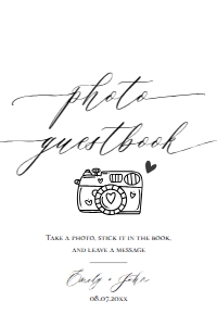 E018 Photo Guest Book 4x6: E018 Reception Signs Bundle